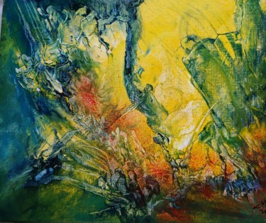 Painting titled "Jungle" by Colette Klein, Original Artwork, Oil