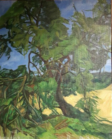 Peinture intitulée "Le bel arbre" par Colette Levine, Œuvre d'art originale