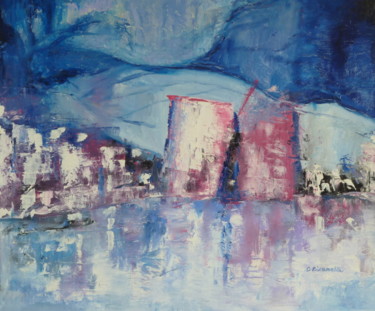 Peinture intitulée "CITE PERDUE Huile 7…" par Colette Pisanelli, Œuvre d'art originale, Huile