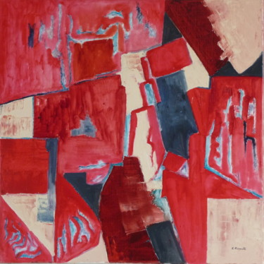Pittura intitolato "PUZZLE Huile 60x60" da Colette Pisanelli, Opera d'arte originale, Olio