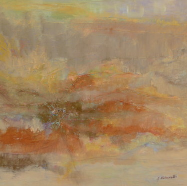 Painting titled "REFLETS CUIVRES  Hu…" by Colette Pisanelli, Original Artwork, Oil