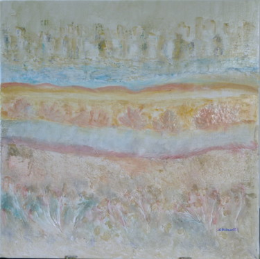 Painting titled "PASTEL1 Huile 60x60" by Colette Pisanelli, Original Artwork, Oil