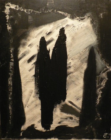 Peinture intitulée "Silhouettes" par Colette Terranova, Œuvre d'art originale, Acrylique