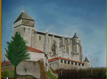 Картина под названием "SAINT  BERTRAND de…" - Colette Rhode, Подлинное произведение искусства, Масло