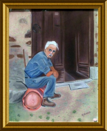 Peinture intitulée "GASTON  (mon grand-…" par Colette Rhode, Œuvre d'art originale