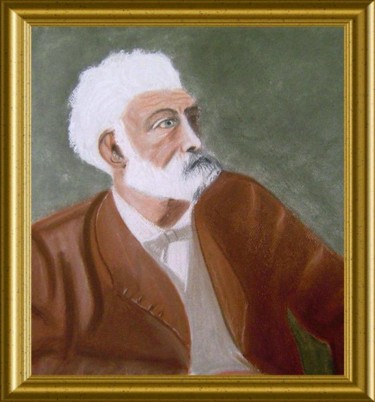 Peinture intitulée "JULES VERNE" par Colette Rhode, Œuvre d'art originale