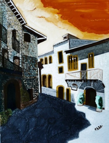 Peinture intitulée "BANASTON (Espagne)" par Colette Rhode, Œuvre d'art originale