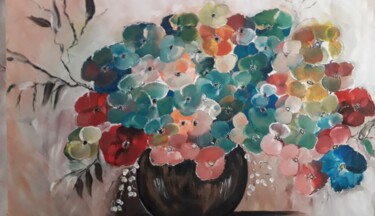 Painting titled "Bouquet" by Odalix, Original Artwork, Acrylic