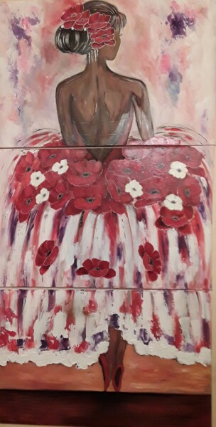 Painting titled "Danseuse" by Odalix, Original Artwork, Acrylic