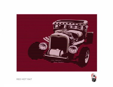 Digital Arts titled "RED HOT RAT" by Colin Tresadern, Original Artwork, Digital Painting
