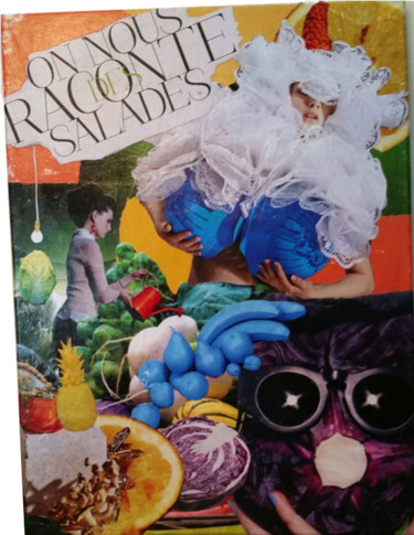 Collages titled "On nous raconte des…" by Lydie Girard, Original Artwork