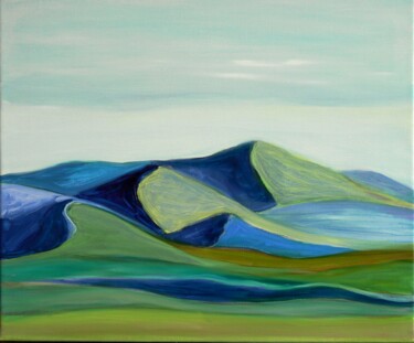 Painting titled "Southern Scotland" by Collay Anne, Original Artwork, Oil Mounted on Wood Stretcher frame