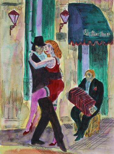 Malerei mit dem Titel ""Ultimo tango"" von Collection Tango, Original-Kunstwerk, Tinte
