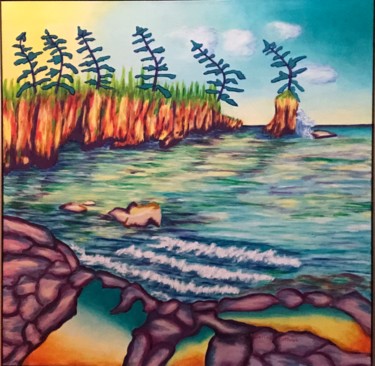 Painting titled "North of Superior" by Colleen Pattrick, Original Artwork, Acrylic