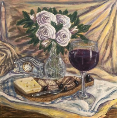 Painting titled "A Time for Wine and…" by Colleen Pattrick, Original Artwork, Acrylic