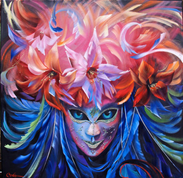 Painting titled "MASQUE "Carnaval de…" by Colo, Original Artwork