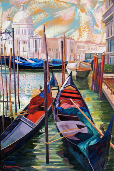 Painting titled "VENISE LE GRAND CAN…" by Colo, Original Artwork