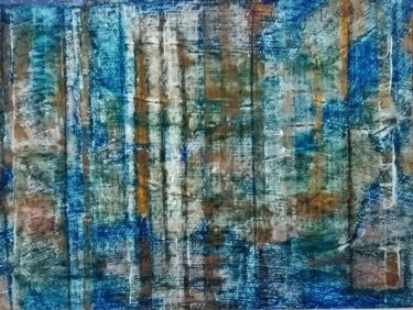Painting titled "BLUE BAMBOO" by Cologne Art Project, Original Artwork, Acrylic