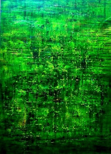 Pintura intitulada "GREEN BOTANY" por Cologne Art Project, Obras de arte originais, Acrílico