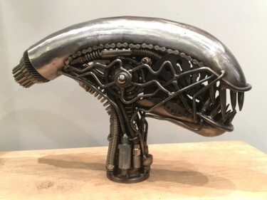 Installation intitulée "Alien M" par Colorame, Œuvre d'art originale, Personnages et corps