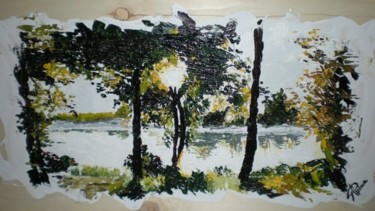 Painting titled "attimo nel bosco" by Paluan, Original Artwork