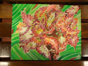Peinture intitulée "Feuer Planze" par Maryse Faure Taylor, Œuvre d'art originale