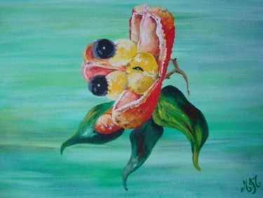 Peinture intitulée "fruit exotique" par Maryse Faure Taylor, Œuvre d'art originale