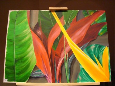 Peinture intitulée "couleurs tropicales" par Maryse Faure Taylor, Œuvre d'art originale