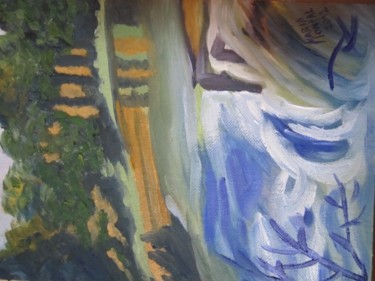 Painting titled "Cascada" by María Montal Riba, Original Artwork