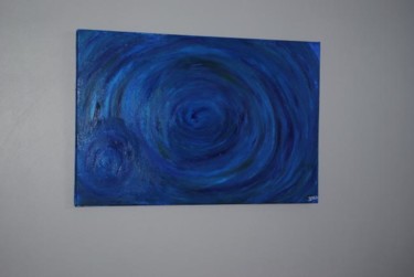 Peinture intitulée "colormove bleu3" par Ibe Ibe, Œuvre d'art originale