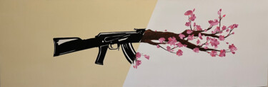 Painting titled "AK 47 cerisier" by Comains, Original Artwork, Acrylic