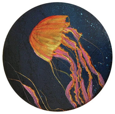 Картина под названием "Jellyfish" - Comains, Подлинное произведение искусства, Акрил