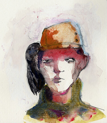 Malerei mit dem Titel "sans titre n°14" von Côme Sonnet, Original-Kunstwerk, Aquarell