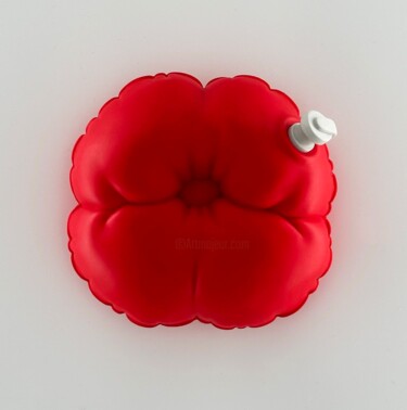 Escultura intitulada "Red Bubble lips" por Comicada, Obras de arte originais, Resina
