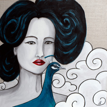 Peinture intitulée "Satomi" par Nanou Vernhes, Œuvre d'art originale, Acrylique