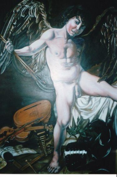 Pintura intitulada "amore vincente" por Cristian Comsa, Obras de arte originais