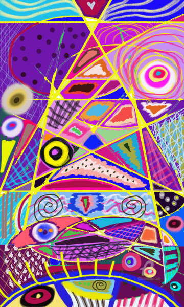 Digitale Kunst mit dem Titel "Power" von Pat.Nunes, Original-Kunstwerk, Digitale Malerei