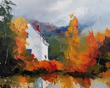 Painting titled "Autumn Colors" by Constantin, Original Artwork, Oil