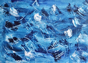 Malerei mit dem Titel "Blue Mountains" von Connie Whelan, Original-Kunstwerk, Acryl
