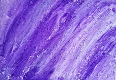 Painting titled "Purple Waves" by Connie Whelan, Original Artwork, Acrylic