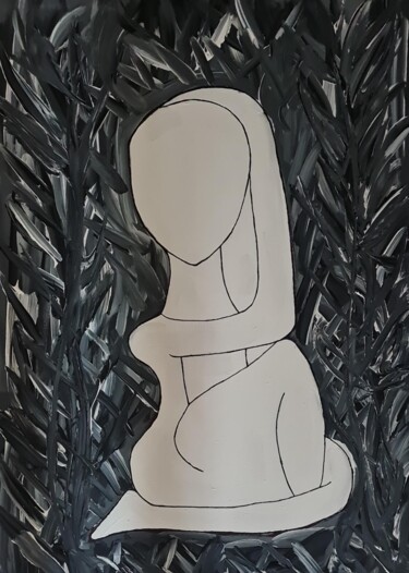 "Abstract lady" başlıklı Tablo Connie Whelan tarafından, Orijinal sanat, Akrilik