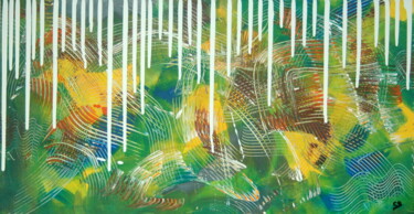 Malerei mit dem Titel "Brain lines" von Conrad Bloemers, Original-Kunstwerk, Acryl