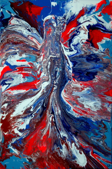 Malerei mit dem Titel "Angel of happiness…" von Conrad Bloemers, Original-Kunstwerk, Acryl