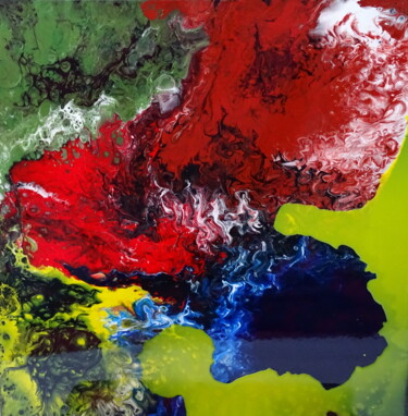 Pittura intitolato "Organic movement (e…" da Conrad Bloemers, Opera d'arte originale, pigmenti