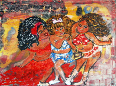 Painting titled "Charlie's Angels (K…" by Conrad Bloemers, Original Artwork, Acrylic