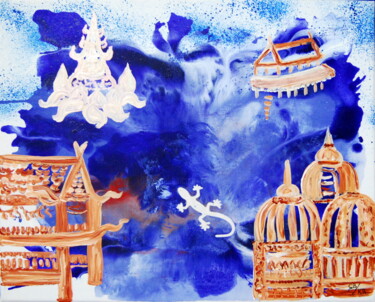 "Spirituality blue's…" başlıklı Tablo Conrad Bloemers tarafından, Orijinal sanat, Akrilik