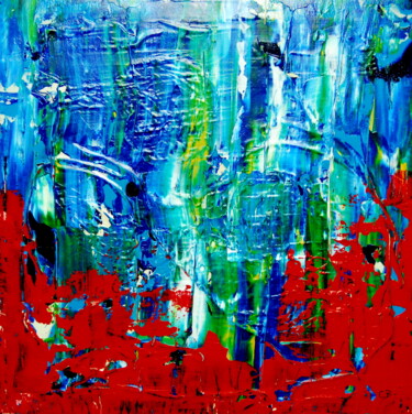 Peinture intitulée "Red tide (#artistsu…" par Conrad Bloemers, Œuvre d'art originale, Acrylique