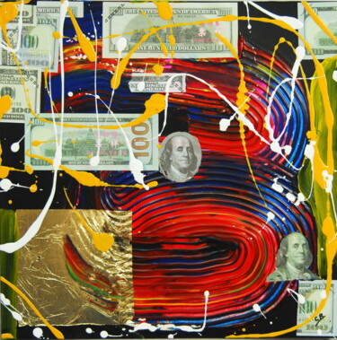 Картина под названием "Golden square" - Conrad Bloemers, Подлинное произведение искусства, Акрил