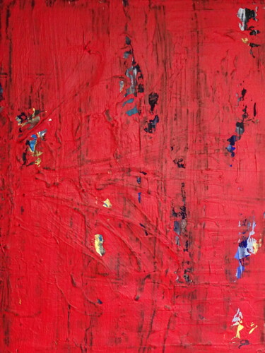 Картина под названием "Red manic ( ready t…" - Conrad Bloemers, Подлинное произведение искусства, Акрил