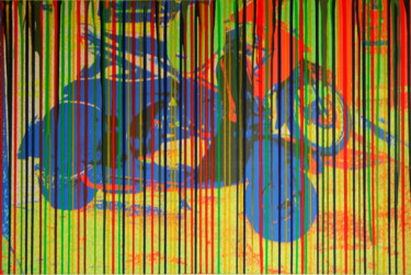 Peinture intitulée "bikers gang" par Conrad Bloemers, Œuvre d'art originale, Peinture numérique